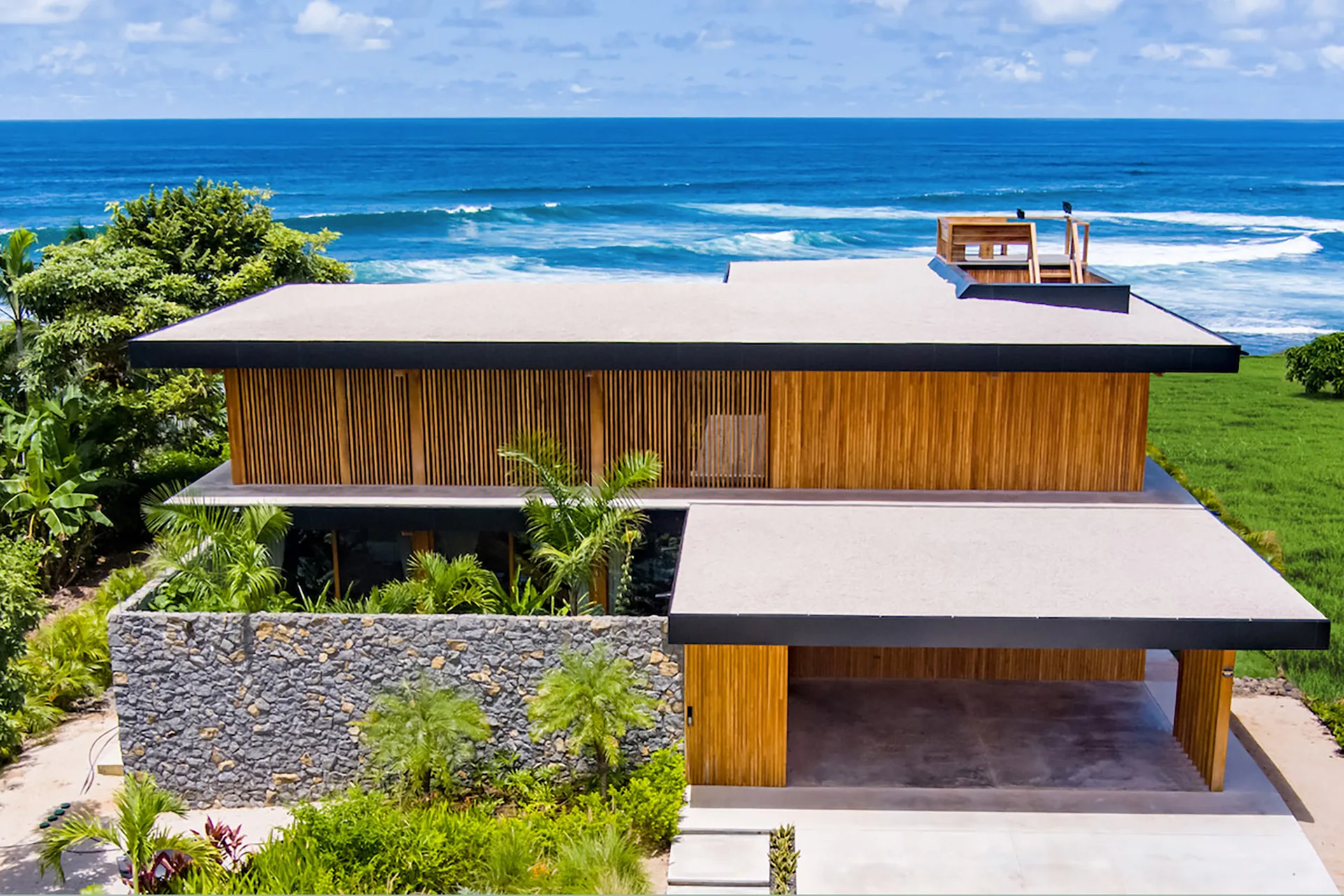 Playa Negra Retreat at front